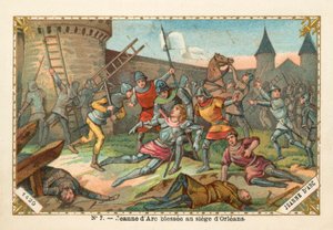 Juana de Arco herida en el Sitio de Orleans, 1429 de French School